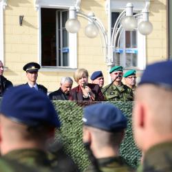 Hejtmanka Stráská během připomenutí 101. výročí vzniku ČSR a 15 let roty aktivních záloh