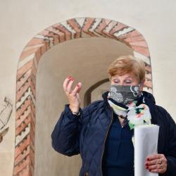 Ředitelka muzea Ivana Říhová: “Převážná část prací je hotová, zbývá například dodělat podlahy ve čtyřech místnostech, zasklít okna v ambitech a další drobnější věci.“