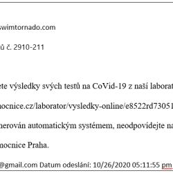 Příklad podvodného emailu.