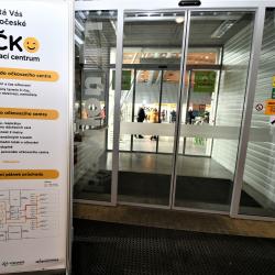 Jihočeské OČKO - očkovací centrum v pavilonu T1 na českobudějovickém výstavišti.