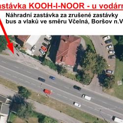Zastávka KOOH-I-NOOR u vodárny