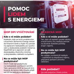 Mimořádná okamžitá pomoc lidem s energiemi