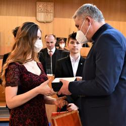 Náměstek hejtmana Klíma ocenil Talenty Jihočeského kraje za rok 2021.