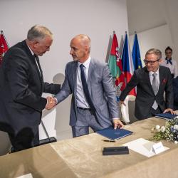 Slavnostní podpis Dohody o spolupráci mezi spolkovou zemí Dolní Rakousko a kraji Jihočeským a Jihomoravským a Krajem Vysočina