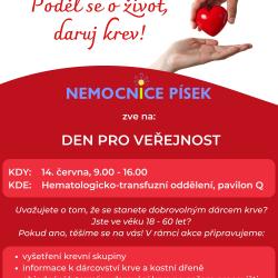 Písecká nemocnice zve veřejnost k vyšetření krevní skupiny.