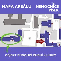 Hlavní vchod do Pavilonu W Nemocnice Písek, který slouží ke vstupu do infekční ambulance a očkovacího centra, se od října změní. Z nynějšího místa směrem k ulici U obory se přesune vlevo za roh a bude nově směrem k ulici Budějovická. Infekční ambulance se zároveň na podlaží přesune blíže k tomuto novému vchodu.