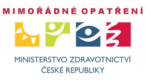 Mimořádné opatření MZČR