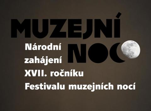 Národní zahájení Festivalu muzejních nocí 2021 v Jihočeském muzeu v Českých Budějovicích - výřez plakátu.