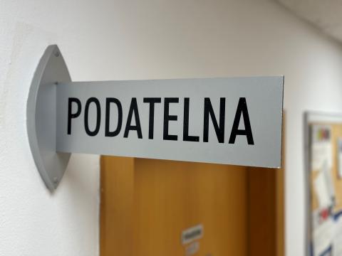 Dočasné přestěhování podatelny Krajského úřadu Jihočeského kraje.