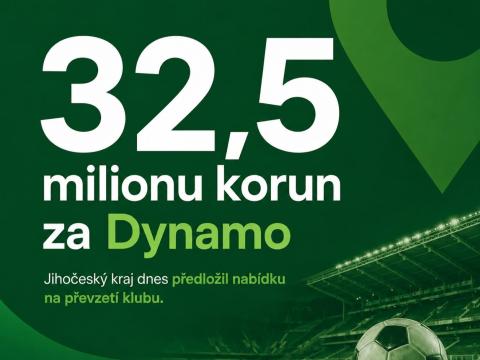 Jihočeský kraj dnes předložil finanční nabídku na převzetí Dynama