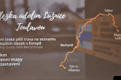 Toulava má jako první v ČR pěší stezku na seznamu nejlepších v Evropě. Jihočeský kraj přispěl na projekt částkou 480 tisíc Kč.