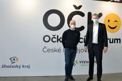 Hejtman Jihočeského kraje Martin Kuba a ředitel Nemocnice České Budějovice a.s. Michal Šnorek.