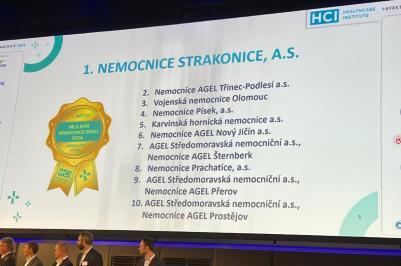 Nemocnice Strakonice, a.s. je Nejlepší nemocnicí roku 2024.